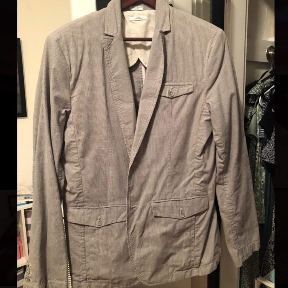Grey Calvin Klein corduroy sport coat size M slim fit
